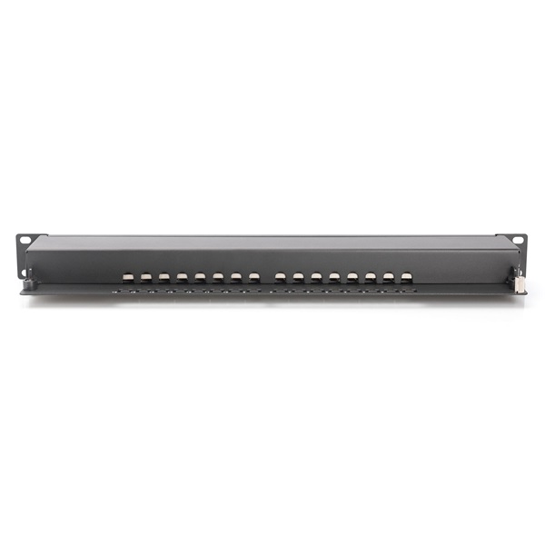 DIGITUS DN-91616S-B CAT6 16port 19" 1U fekete árnyékolt Patch Panel