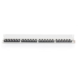DIGITUS DN-91624S-SL-EA-G CAT6A 24port 19" 0,5U fekete árnyékolt Patch Panel