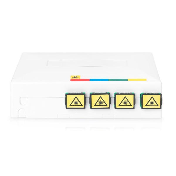 DIGITUS DN-931094 8 szálas 4x SC/APC SX 4x LC DX IP45 DIN/fali optikai FTTX/FTTH elosztó doboz toldóval