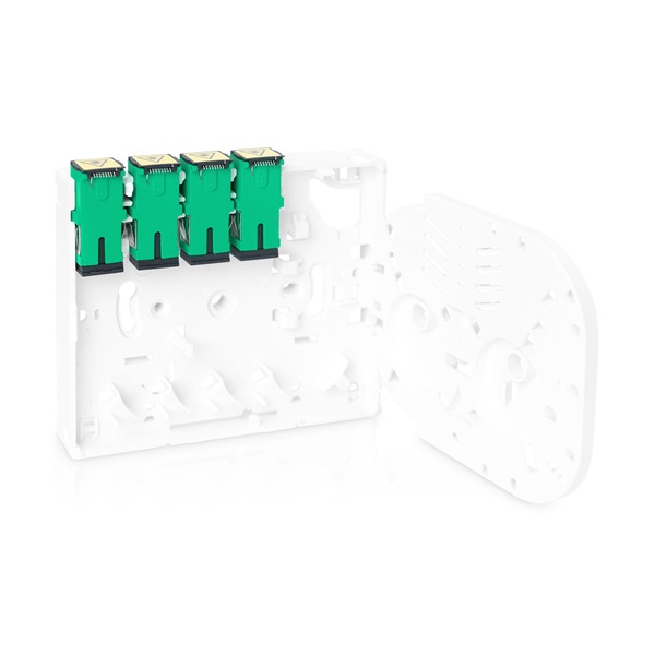 DIGITUS DN-931094 8 szálas 4x SC/APC SX 4x LC DX IP45 DIN/fali optikai FTTX/FTTH elosztó doboz toldóval