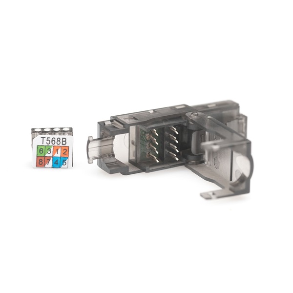 DIGITUS DN-93633 Szerszám nélkül közvetlenül szerelhető árnyékolatlan dugó Cat6A kábelekhez