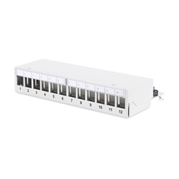 DIGITUS DN-93706 12port 10" 1U szürke moduláris üres árnyékolt Patch Panel