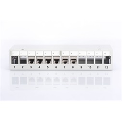 DIGITUS DN-93706 12port 10" 1U szürke moduláris üres árnyékolt Patch Panel