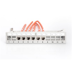 DIGITUS DN-93706 12port 10" 1U szürke moduláris üres árnyékolt Patch Panel