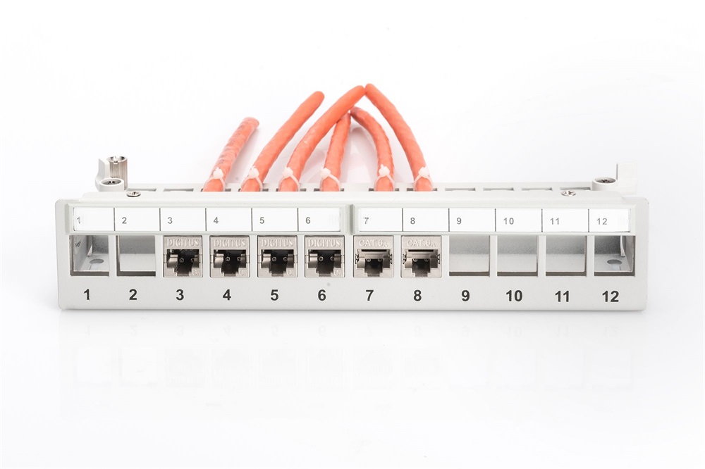 DIGITUS DN-93706 12port 10" 1U szürke moduláris üres árnyékolt Patch Panel