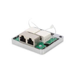 DIGITUS DN-93713 CAT6A 2 portos falon kívüli Keystone doboz 2xRJ45 árnyékolt csatlakozóval