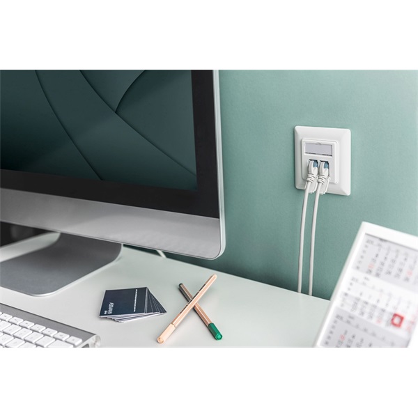 DIGITUS DN-93831 80x80 előlap 2 portos multimédia/keystone modulokhoz