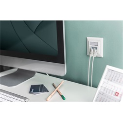DIGITUS DN-93831 80x80 előlap 2 portos multimédia/keystone modulokhoz