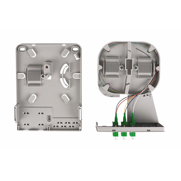 DIGITUS DN-949103 24 szálas 3x LC/APC duplex monomódusú OS2 IP54 FTTH elosztó doboz toldóval