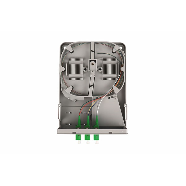 DIGITUS DN-949103 24 szálas 3x LC/APC duplex monomódusú OS2 IP54 FTTH elosztó doboz toldóval