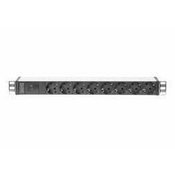 DIGITUS DN-95410 19" 1U PDU 250V 10A 8xCEE 7/3 aljzat IEC C14 csatlakozó 2M elosztósor
