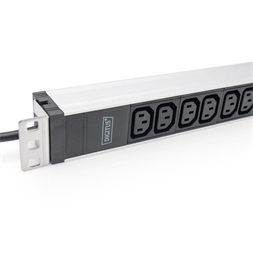 DIGITUS DN-95426 19" 1U PDU 250V 16A 12xIEC C13 aljzat CEE7/7 csatlakozó 2M elosztósor