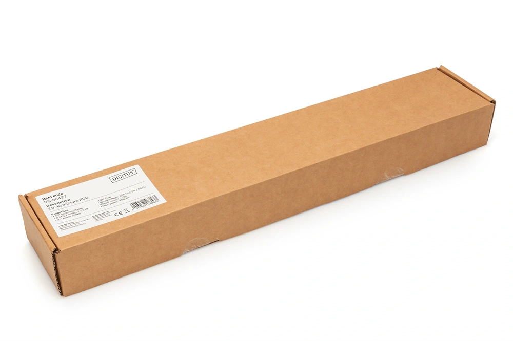 DIGITUS DN-95427 19" 1U PDU 230V 16A 8xIEC C13 2xC19 aljzat IEC C20 csatlakozó 2M elosztósor