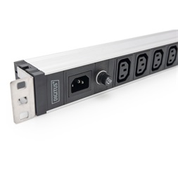 DIGITUS DN-95429 19" 1U PDU 230V 10A 9xIEC C13 aljzat IEC C14 csatlakozó 2M elosztósor