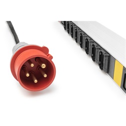 DIGITUS DN-95452  0U PDU függőleges 3 fázisú 250V 16A 24xC13 3xC19 aljzat IEC 60309 ipari csatlakozó 3M elosztósor