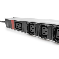 DIGITUS DN-95452  0U PDU függőleges 3 fázisú 250V 16A 24xC13 3xC19 aljzat IEC 60309 ipari csatlakozó 3M elosztósor