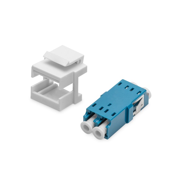 DIGITUS DN-96007-1-K Duplex monomódusú OS2 LC optikai Keystone toldó