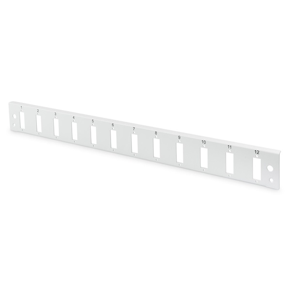 DIGITUS DN-96201-QL 1U 12x SC DX szürke optikai patch panel előlap