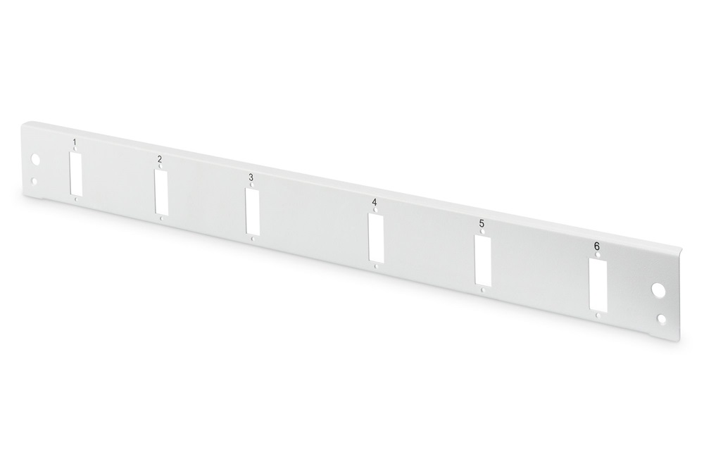 DIGITUS DN-96203-QL 1U 6x SC DX szürke optikai patch panel előlap