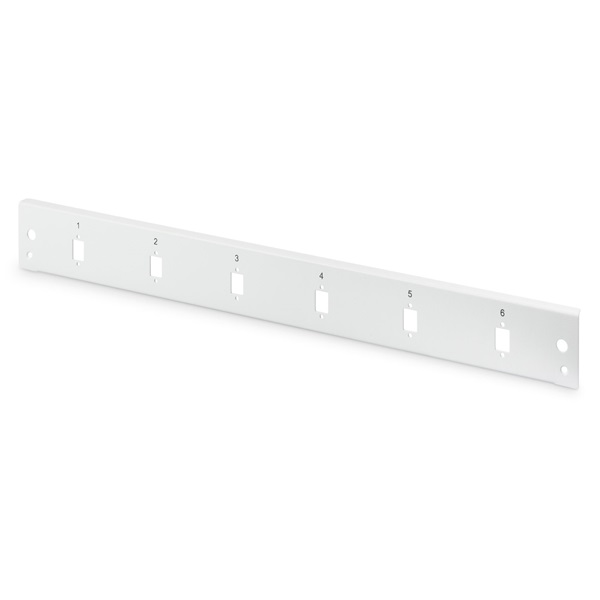 DIGITUS DN-96208-QL 1U 6x LC DX  6x SC SX szürke optikai patch panel előlap