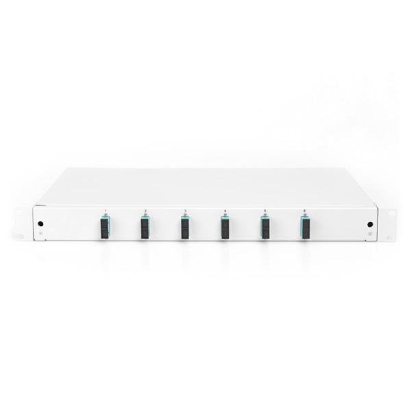 DIGITUS DN-96320/3 1U 6xSC duplex OM3 toldóval pigtaillel és kötőkazettával szerelt optikai rendező