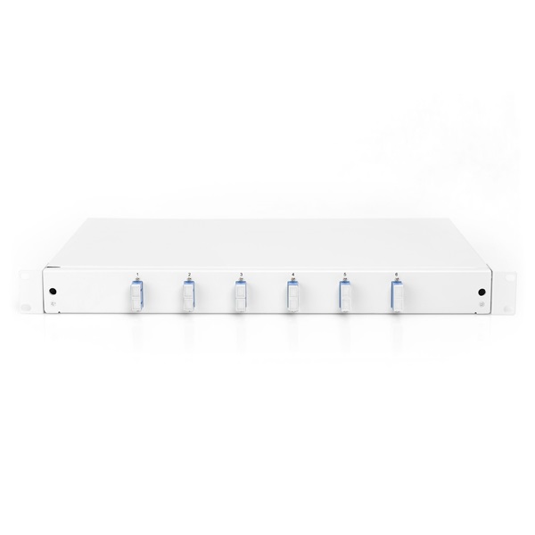 DIGITUS DN-96320/9 19" 1U 6x SC/UPC duplex monomódusú OS2 komplet optikai patch panel