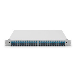 DIGITUS DN-96322/9 19" 1U 24x SC/UPC duplex monomódusú OS2 komplet optikai patch panel