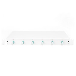 DIGITUS DN-96330/3 1U 6xLC duplex OM3 toldóval pigtaillel és kötőkazettával szerelt optikai rendező