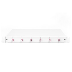 DIGITUS DN-96330-4 1U 6xLC duplex OM4 toldóval pigtaillel és kötőkazettával szerelt optikai rendező