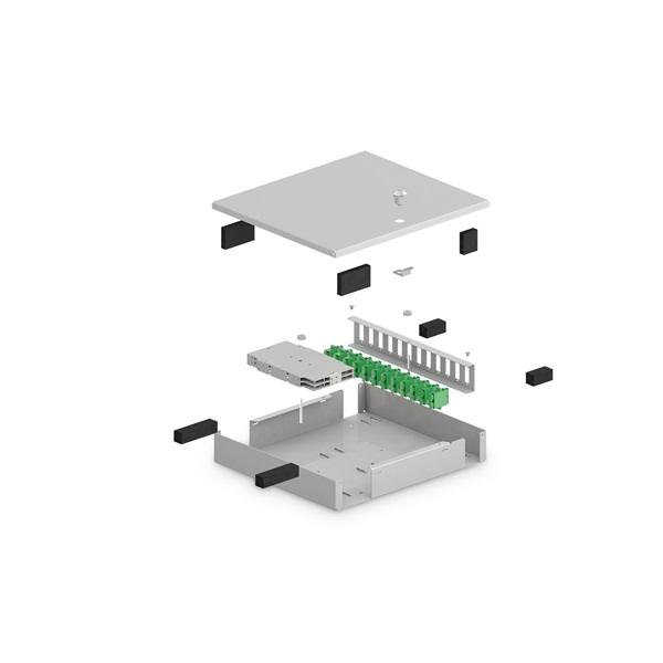 DIGITUS DN-96800M-2 48 szálas IP20 fali optikai üres elosztó doboz