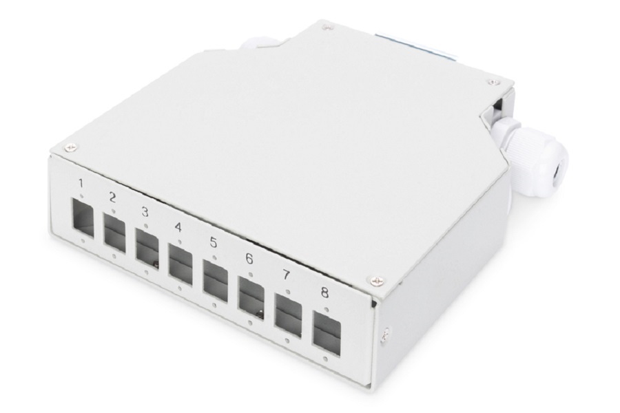 DIGITUS DN-96891 8xLC/DX DIN sínre szerelhető optikai elosztó doboz