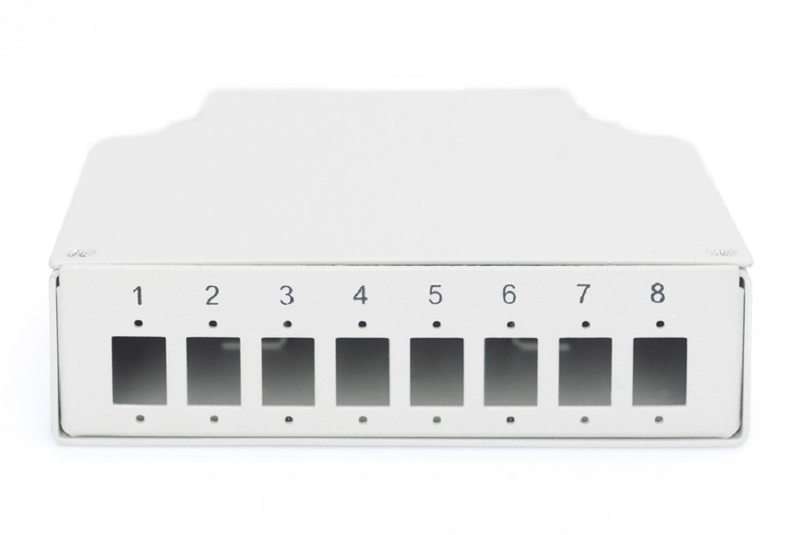 DIGITUS DN-96891 8xLC/DX DIN sínre szerelhető optikai elosztó doboz