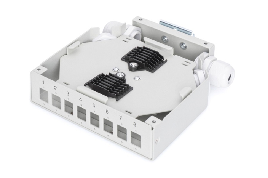DIGITUS DN-96891 8xLC/DX DIN sínre szerelhető optikai elosztó doboz