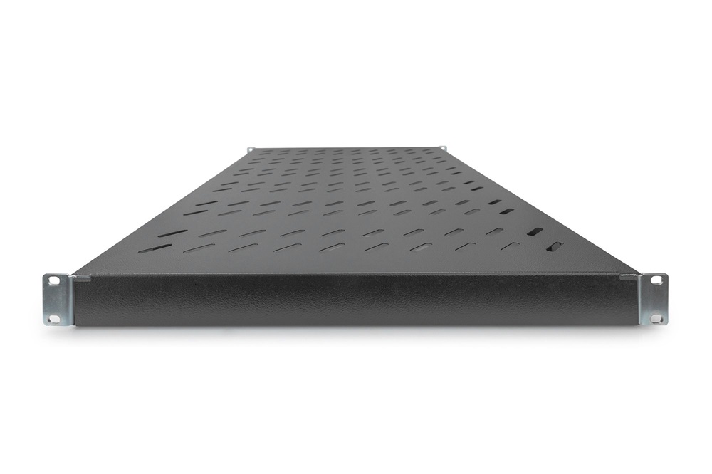 DIGITUS DN-97649 19" 1U 708mm mély 50kg állítható mélységű fekete polc