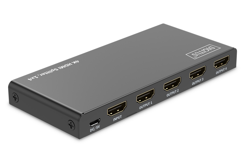 DIGITUS DS-55337 4 portos 4K/60Hz HDMI splitter