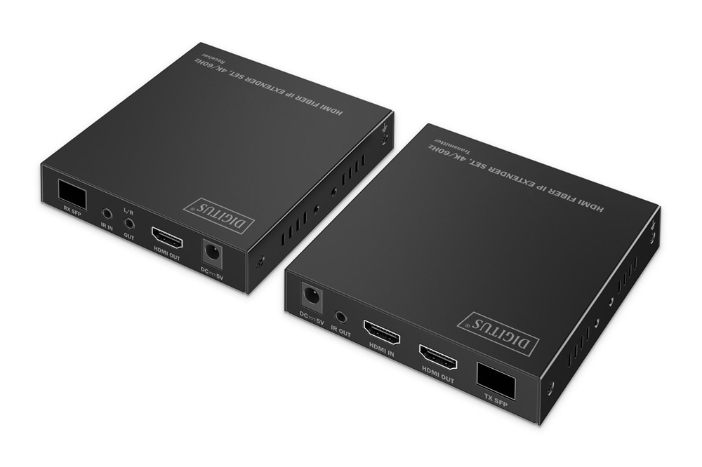 DIGITUS DS-55350 HDMI 4K UHD 60Hz IP 40km/300m optikai extender szett