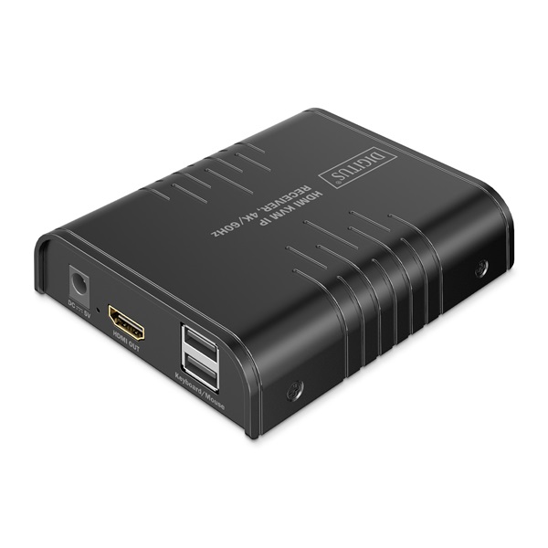 DIGITUS DS-55356 HDMI 4K UHD 60Hz Cat.6 KVM IP 200m extender vevőegység