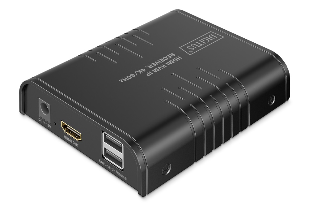 DIGITUS DS-55356 HDMI 4K UHD 60Hz Cat.6 KVM IP 200m extender vevőegység