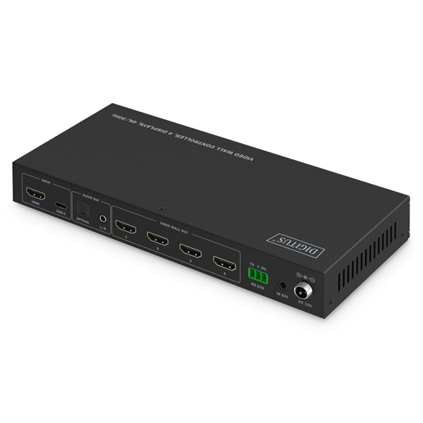 DIGITUS DS-55358 HDMI 4K UHD 30Hz 4 kilejzős videofal vezérlő