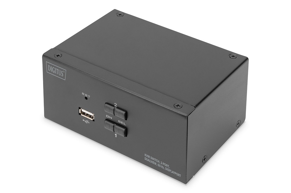 DIGITUS DS-12862 UHD 4K 60Hz 2 port Dual Display Displayport KVM Switch