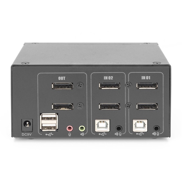 DIGITUS DS-12862 UHD 4K 60Hz 2 port Dual Display Displayport KVM Switch