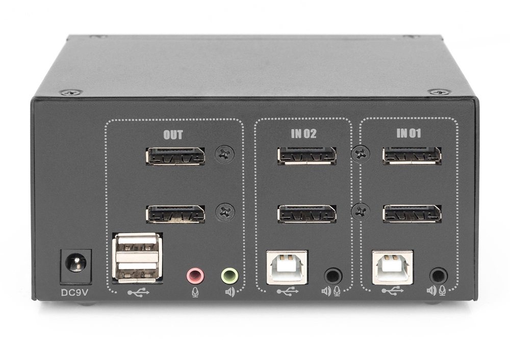 DIGITUS DS-12862 UHD 4K 60Hz 2 port Dual Display Displayport KVM Switch