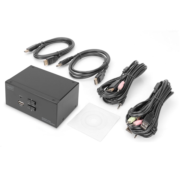 DIGITUS DS-12862 UHD 4K 60Hz 2 port Dual Display Displayport KVM Switch