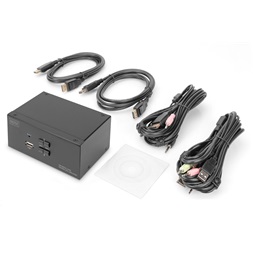 DIGITUS DS-12862 UHD 4K 60Hz 2 port Dual Display Displayport KVM Switch