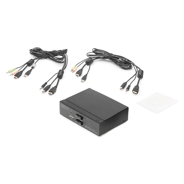 DIGITUS DS-12870 UHD 4K 30Hz 2 port Single Display HDMI KVM Switch