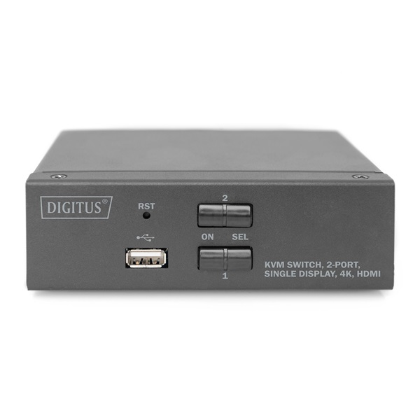 DIGITUS DS-12870 UHD 4K 30Hz 2 port Single Display HDMI KVM Switch