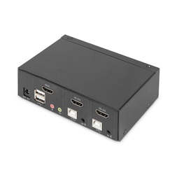 DIGITUS DS-12870 UHD 4K 30Hz 2 port Single Display HDMI KVM Switch
