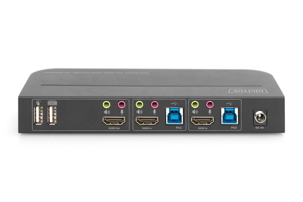 DIGITUS DS-12874 UHD 4K 60Hz 2 port HDMI KVM Switch