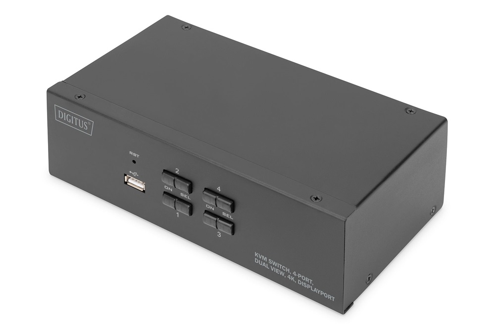 DIGITUS DS-12882 UHD 4K 60Hz 4 port Dual Display Displayport KVM Switch