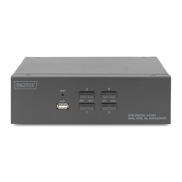 DIGITUS DS-12882 UHD 4K 60Hz 4 port Dual Display Displayport KVM Switch